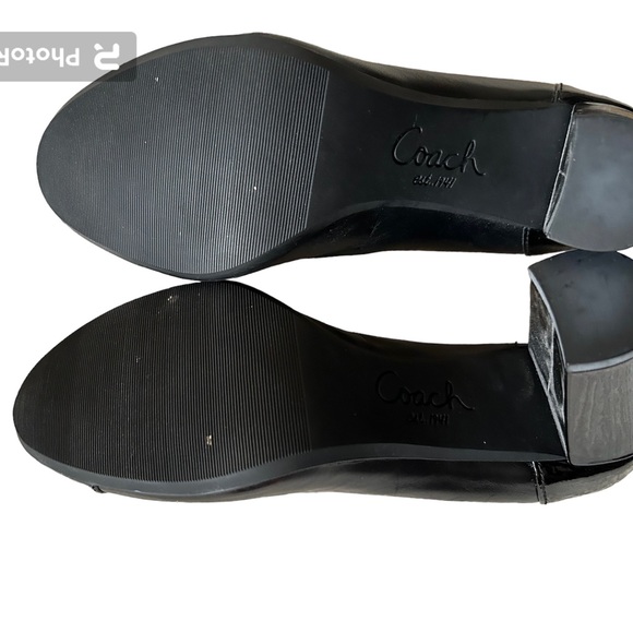 Coach Black Patent Leather Pumps Size 9b - Picture 5 of 5